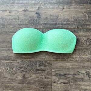 PINK Strapless Bra in Sea Foam Green